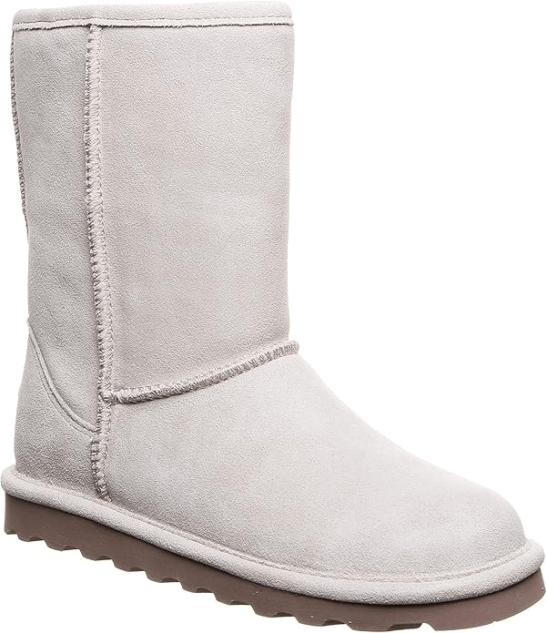 BEARPAW Elle Short : The Genuine Bearpaw White Fur Boots Logo