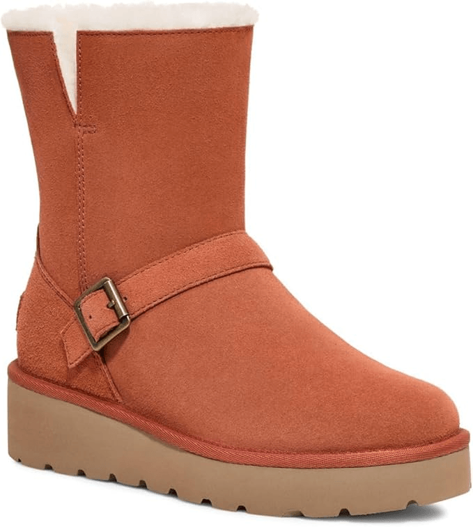 UGG Kelissa: Suede Leather Boots with Fur Inside Logo