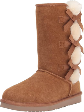 UGG Victoria Tall Boot with Fur Outside logo