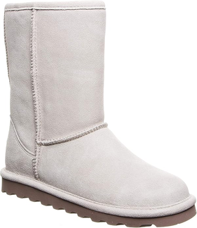 BEARPAW Elle Short : The Genuine Bearpaw White Fur Boots logo