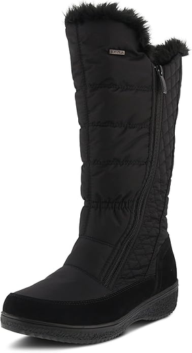 The Sidewalk Survivor Tall Black Fur Boots logo