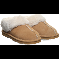 The Bella Edition: Suede Bearpaw Boots with Fur on Outside Logo